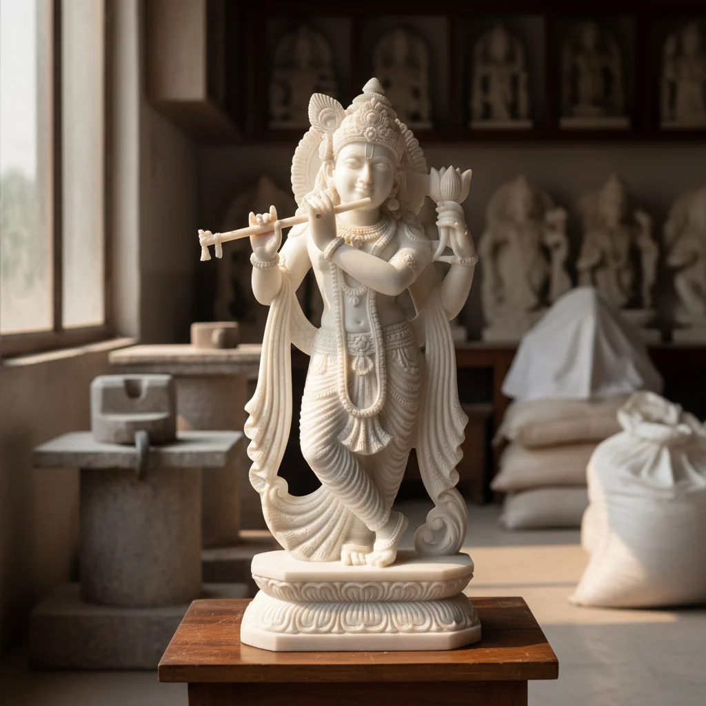 Markrana Marble Radha Krishna Statue