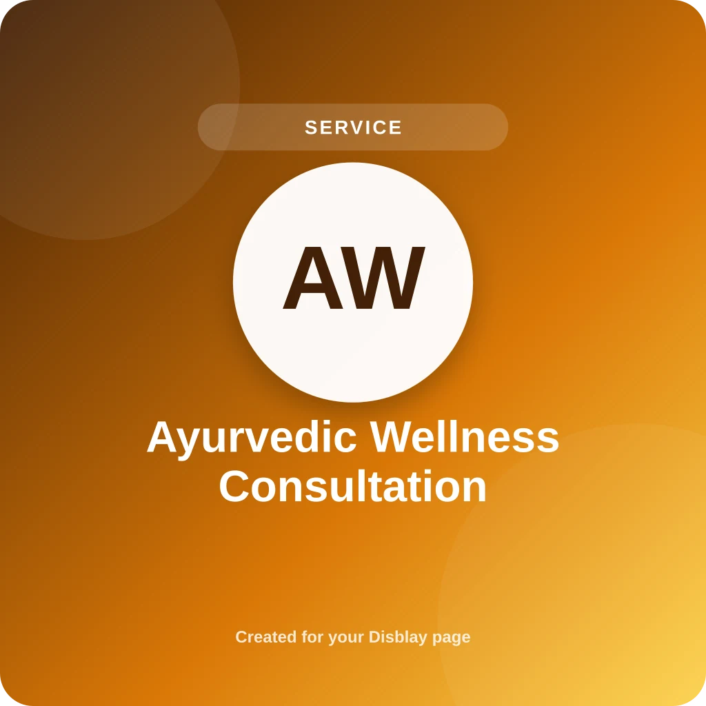 Ayurvedic Wellness Consultation