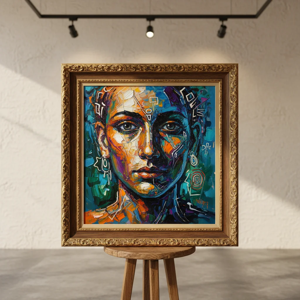 Abstract Portrait Oil Painting