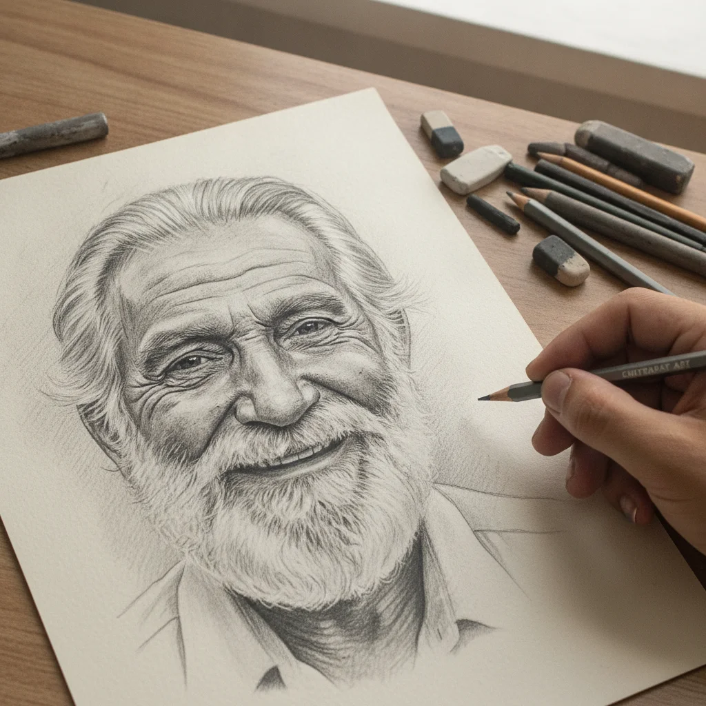Portrait Drawing - Pencil/Charcoal