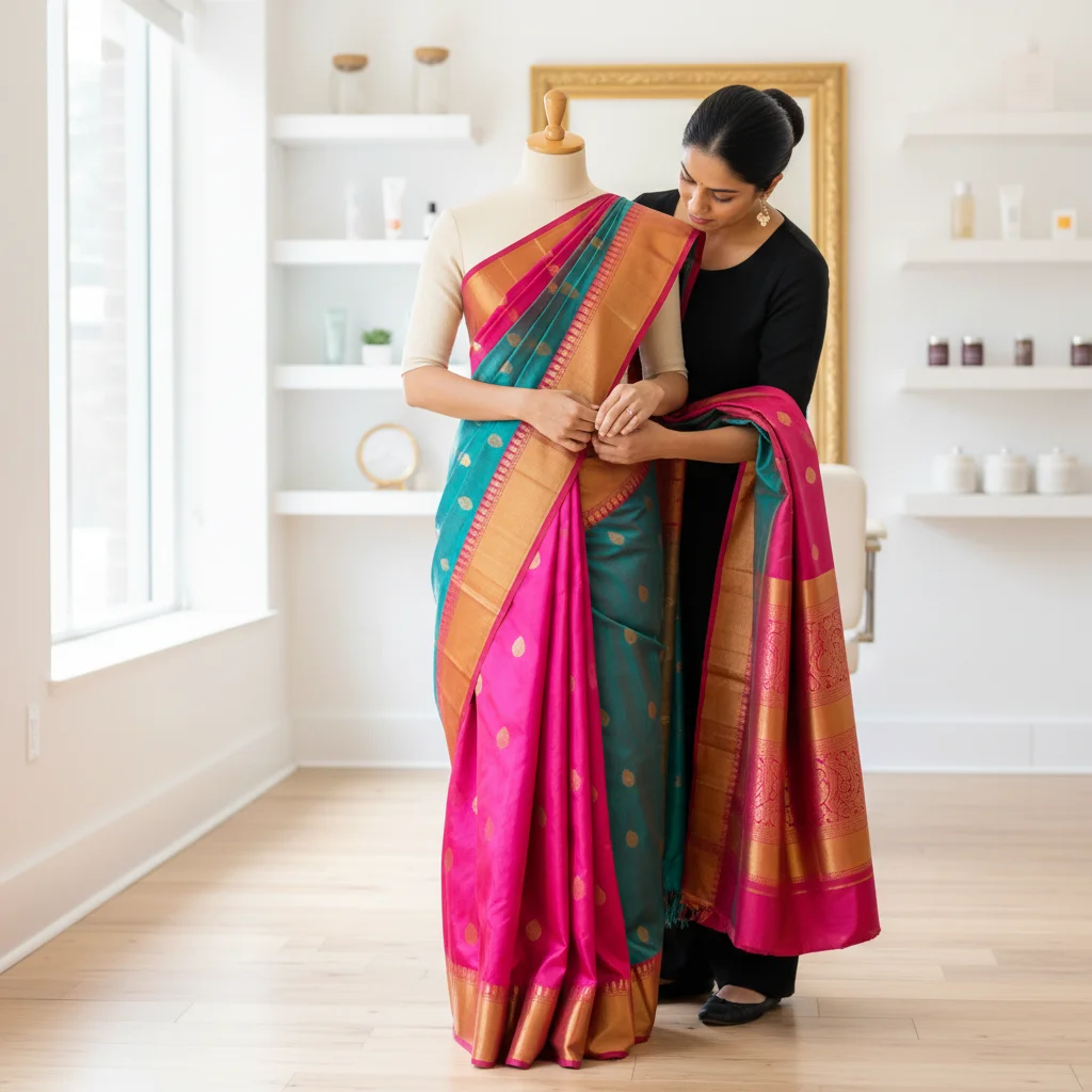 Saree Draping - Box Folding