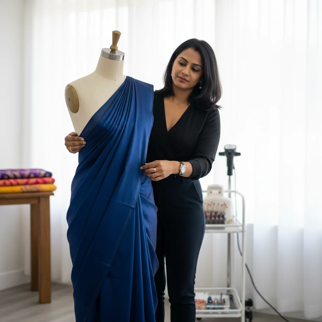 Saree Draping - Hanger Folds