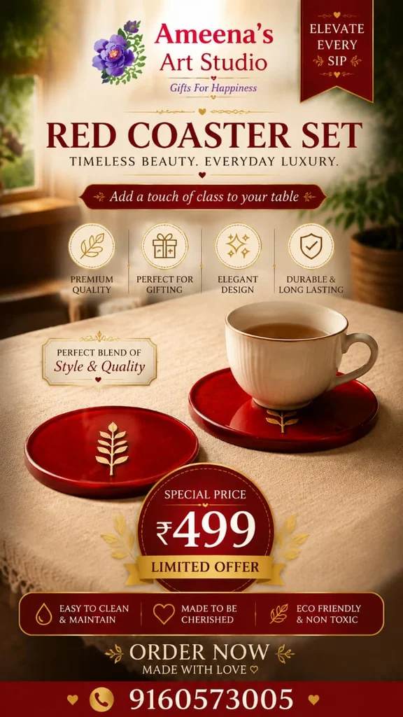 Red Coaster Set