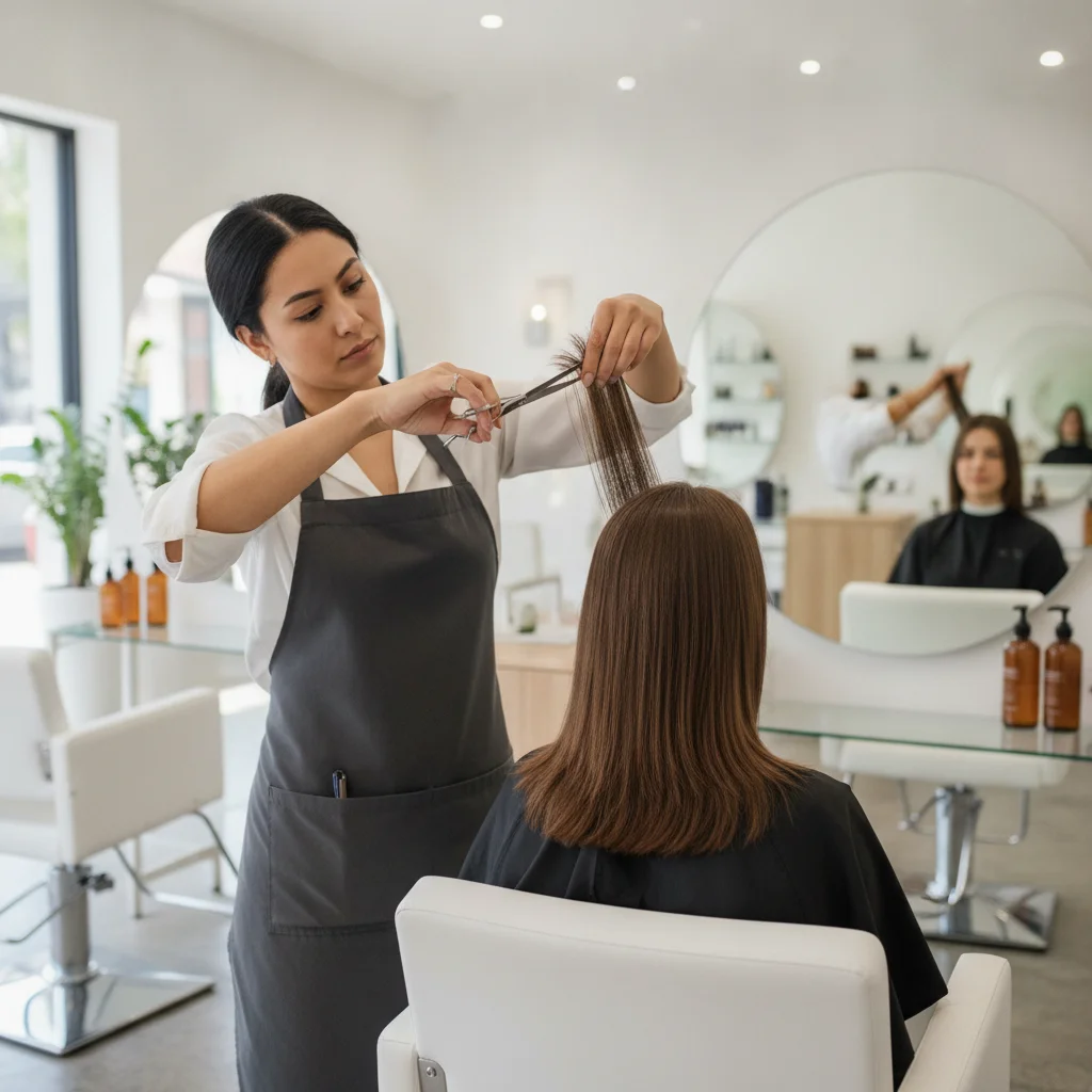 Layer hair cut