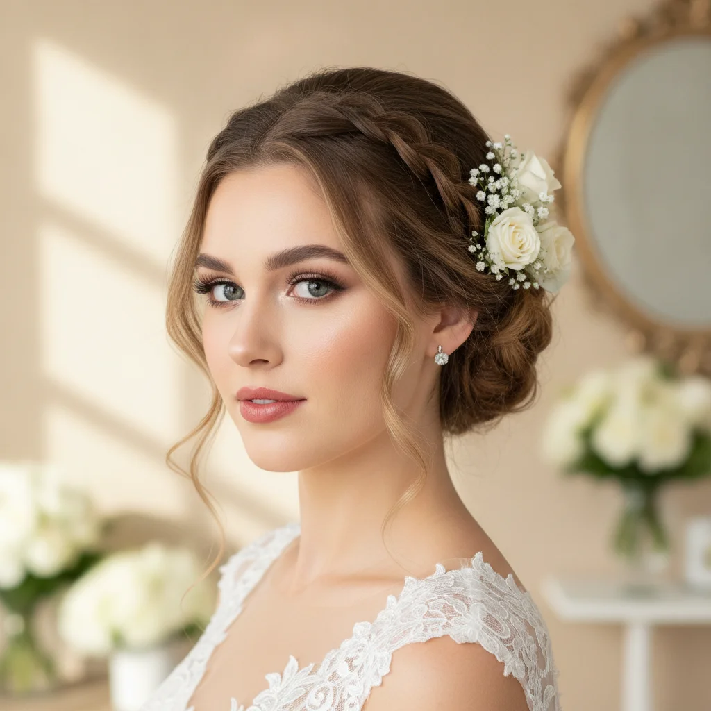 bridal makeup hair style