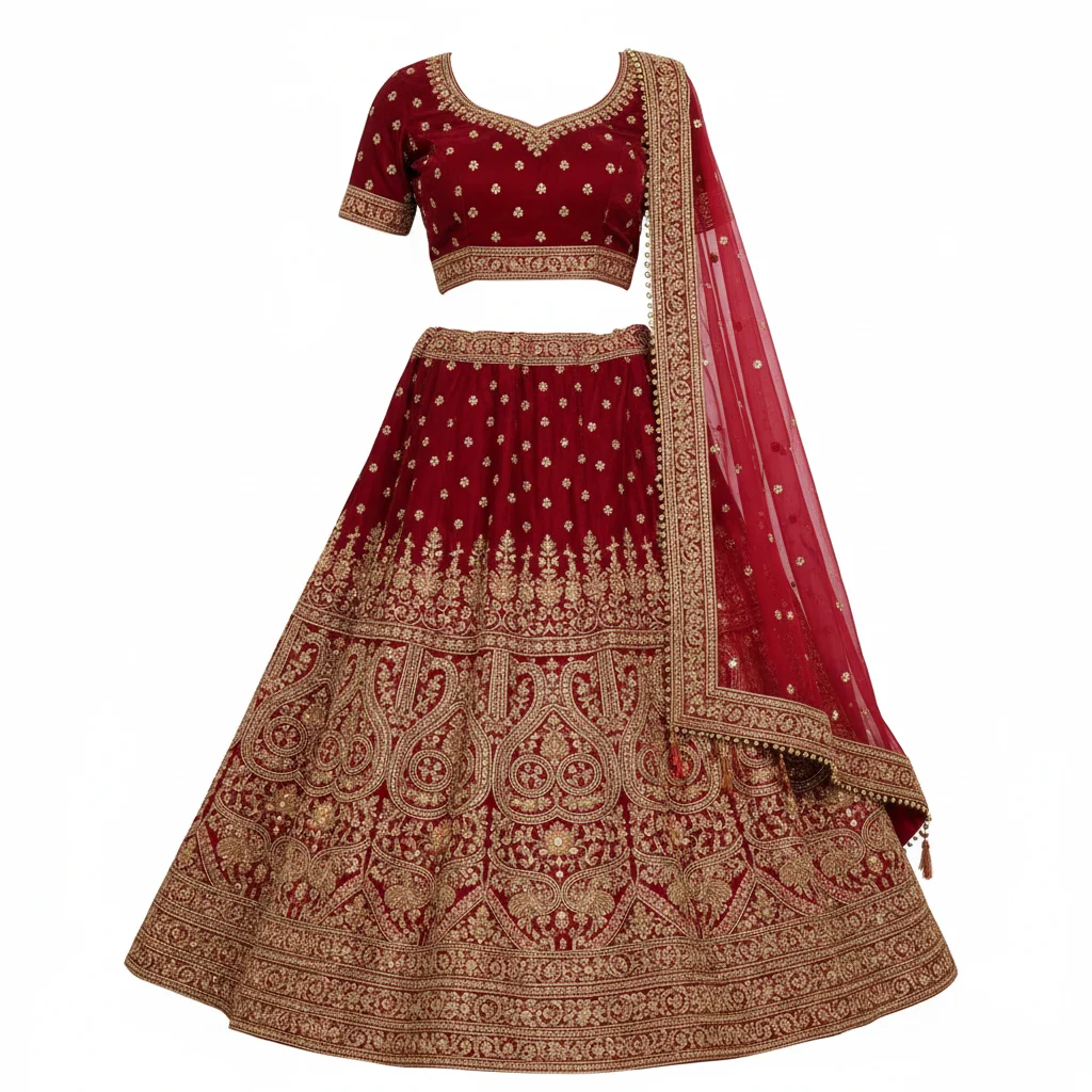Red Color Bridal Lehenga