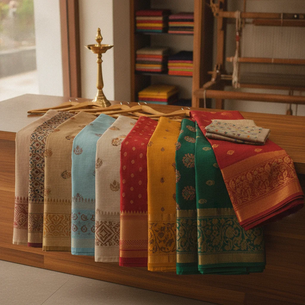 All types of cotton sarees