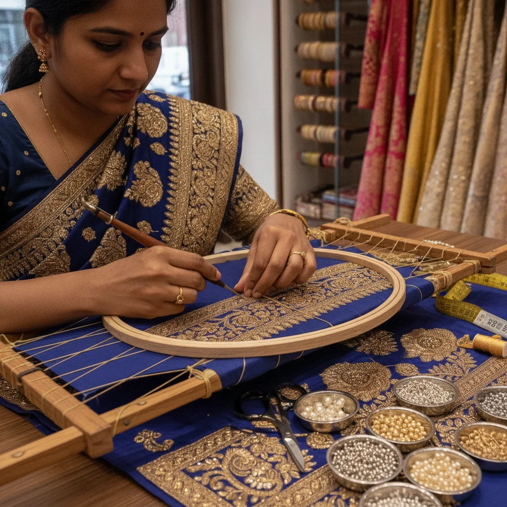 Maggam work on any material