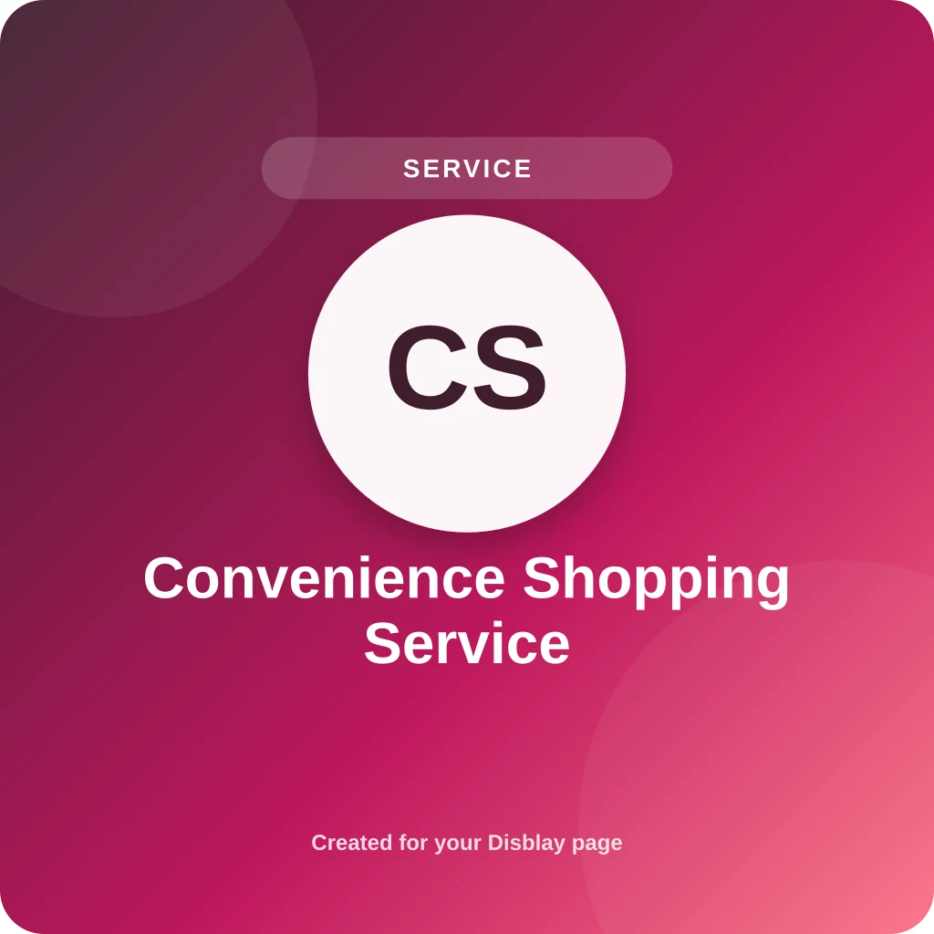 Convenience Shopping Service