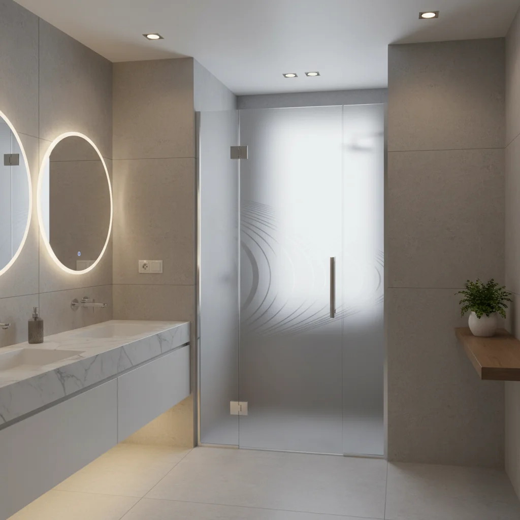 Frosted Glass Shower Door