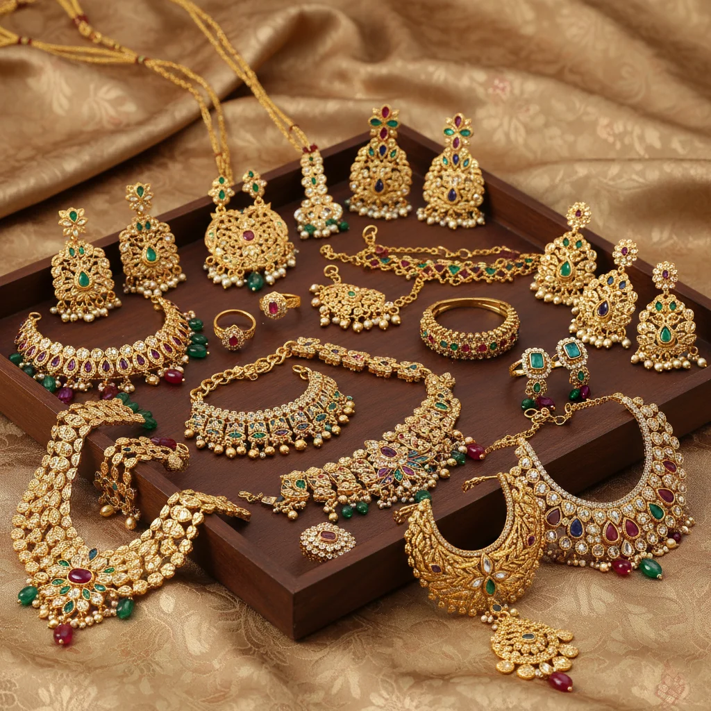 All types of covering jewels and designer jewels