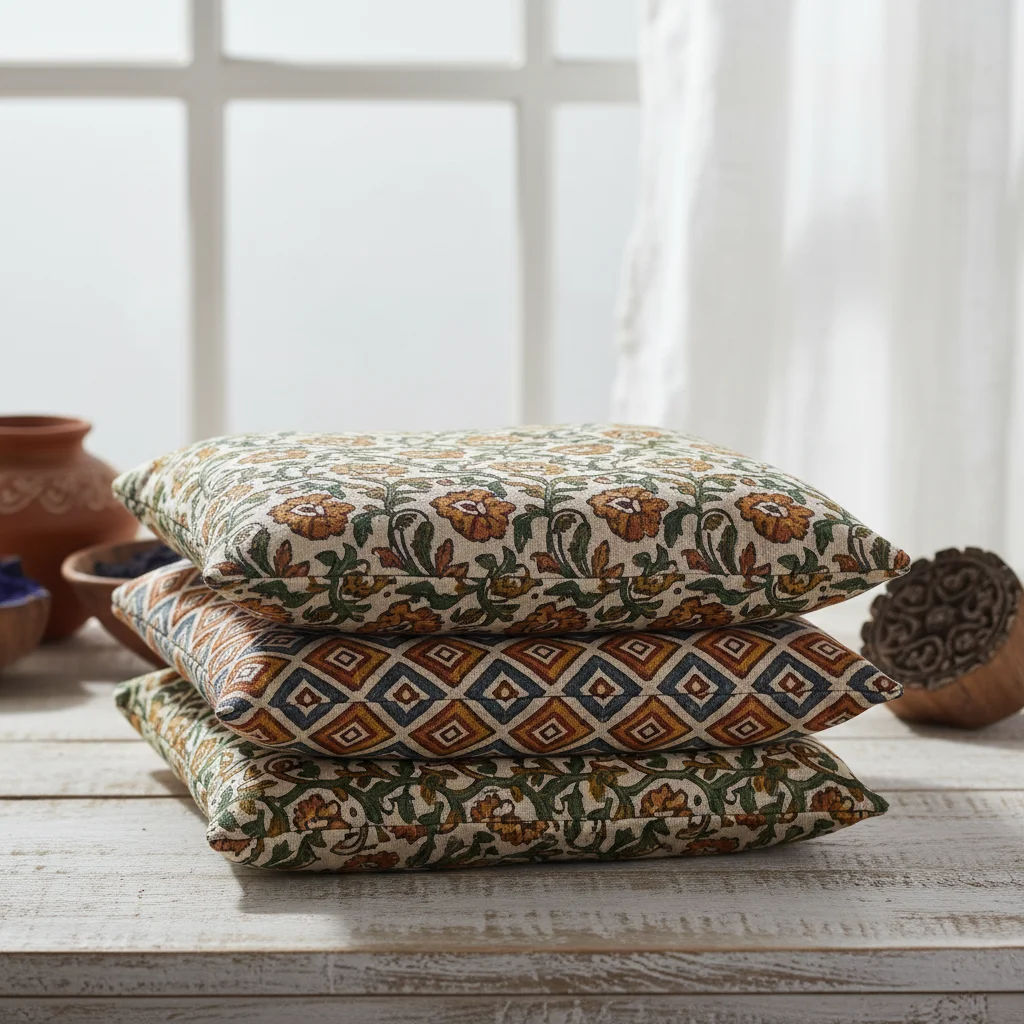 Hand Block Printed Cushion Covers
