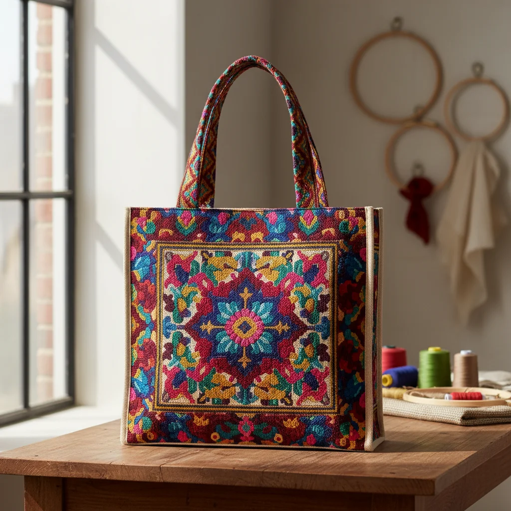 Embroidered Tote Bag