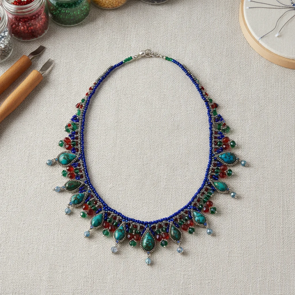 Handcrafted Beaded Neckpiece