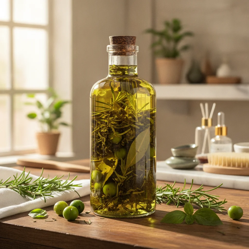 homemade herbal hair oil