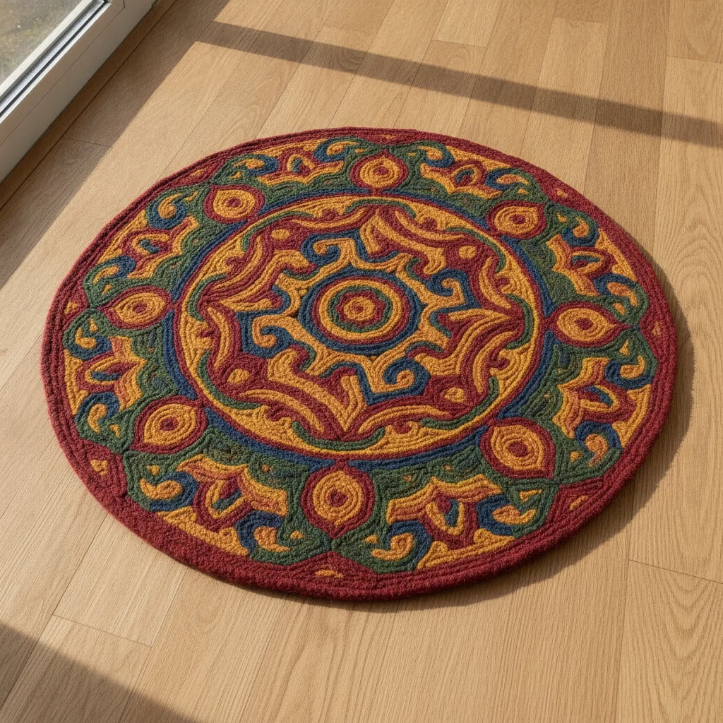 Woollen rangoli mats