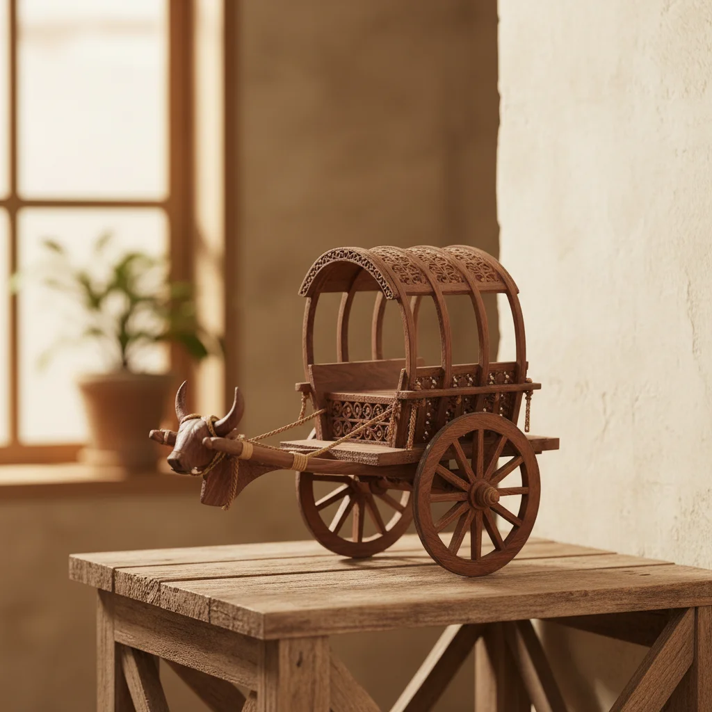 Wooden Miniature Bullock Cart