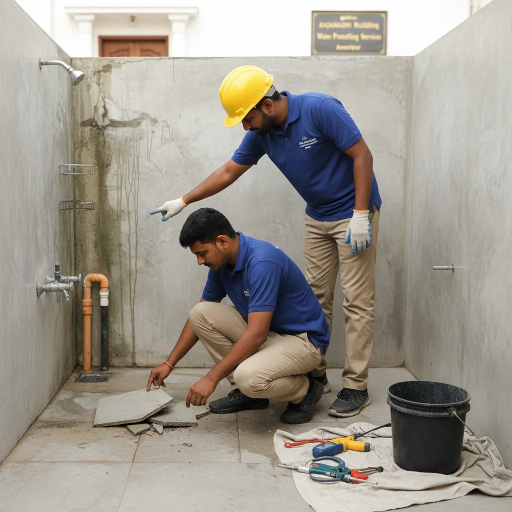 Bathroom water leaking