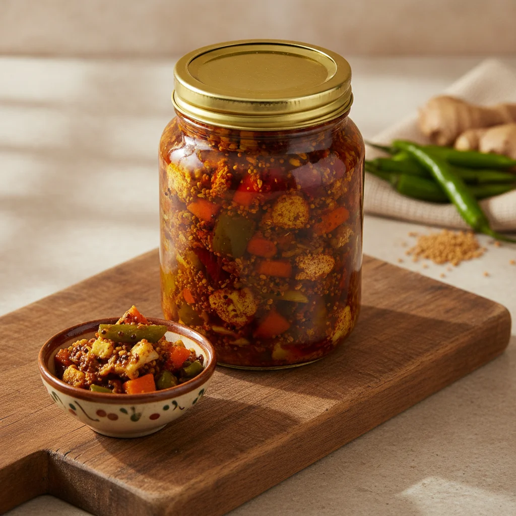 Spicy Mixed Vegetable Pickle