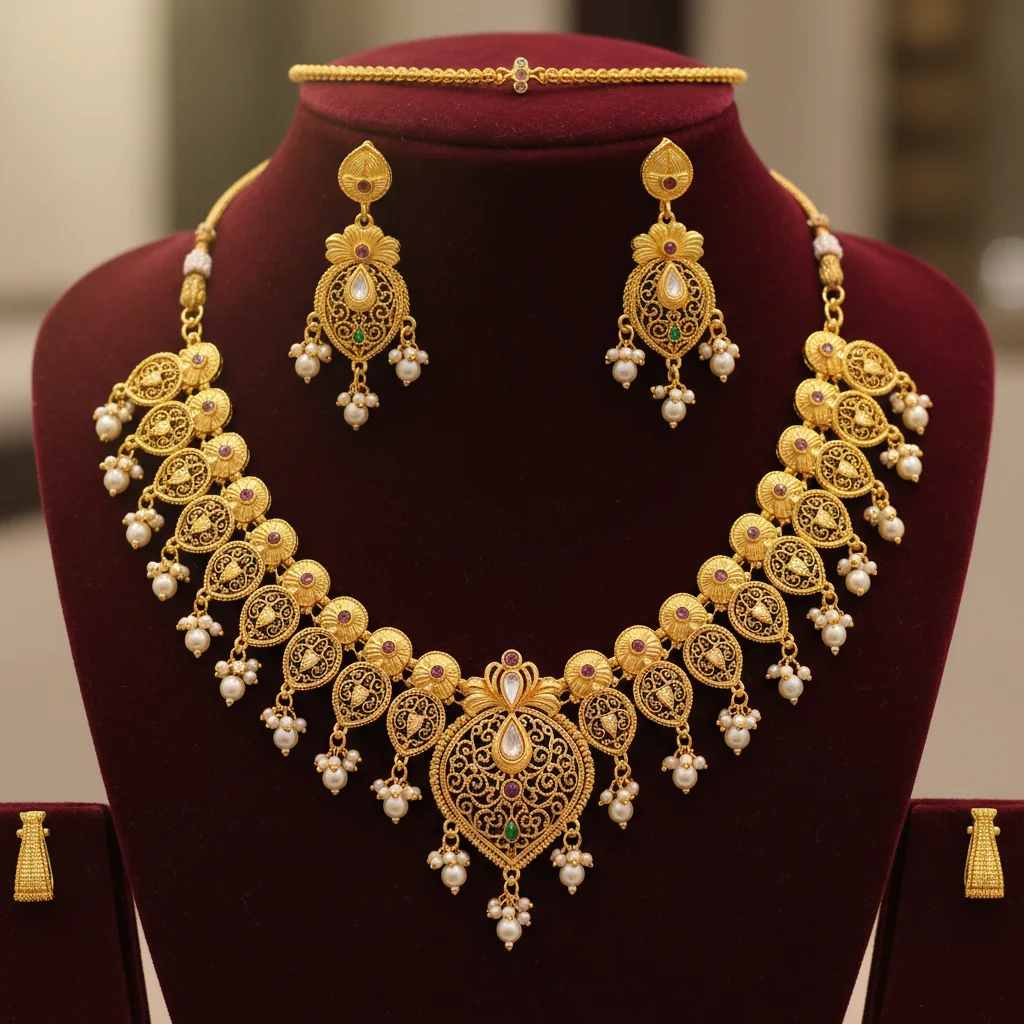 Gold Plated Necklace Set