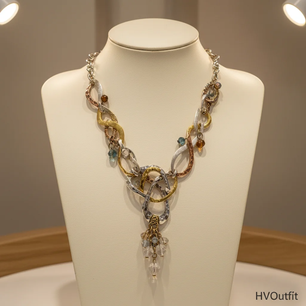 Designer Mixed Metal Necklace