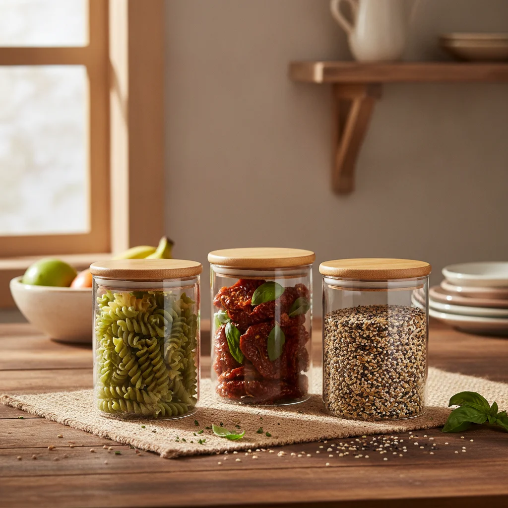 Eco-friendly Glass Storage Jars (Set of 3)
