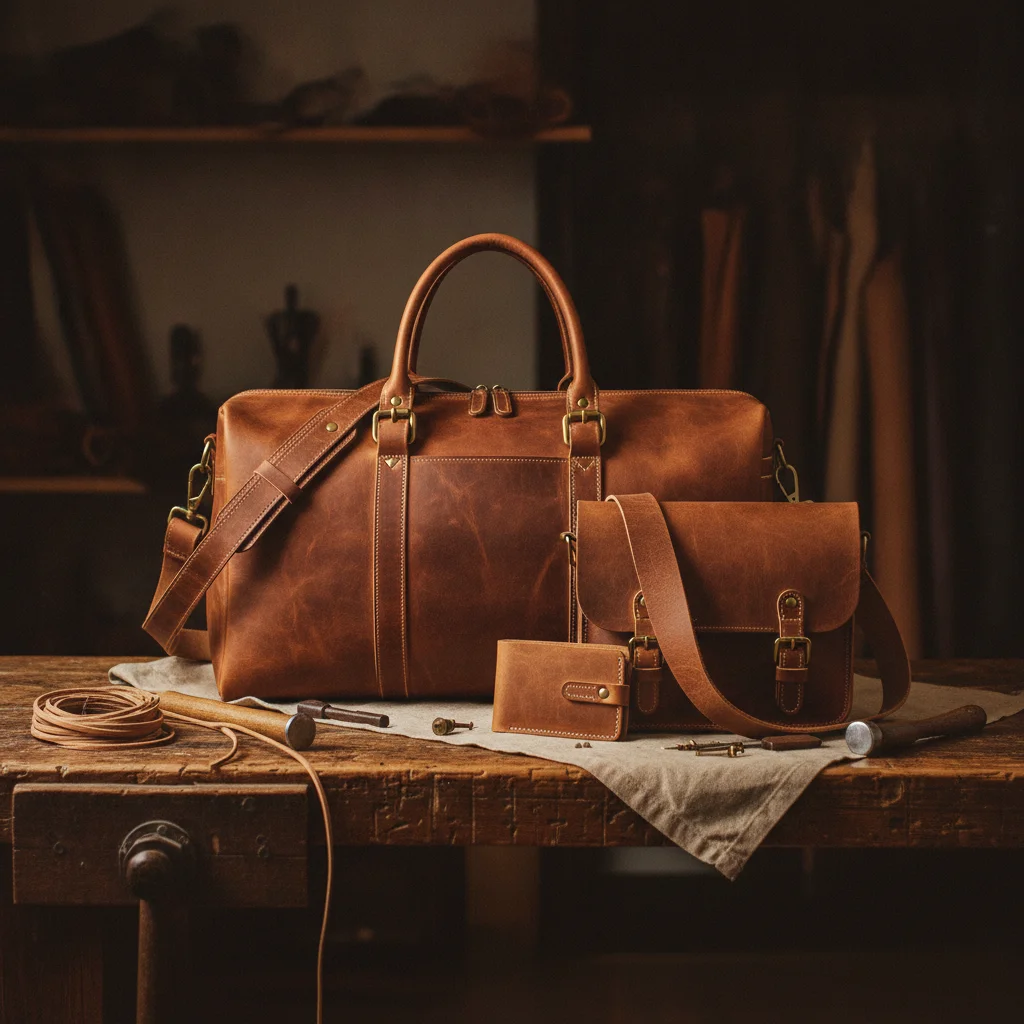 leather bags and wallet