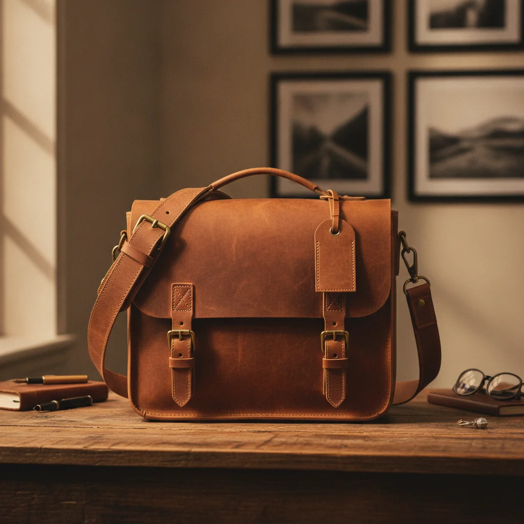 Leather Messenger Bag