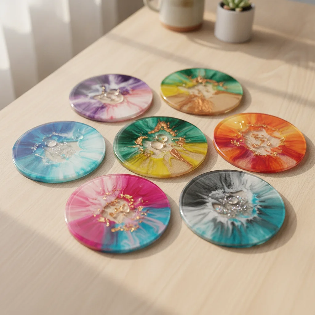 Resin Art Coaster Set