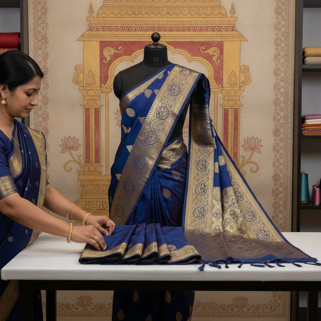 Ammavari Saree Pre Plating with Free Draping