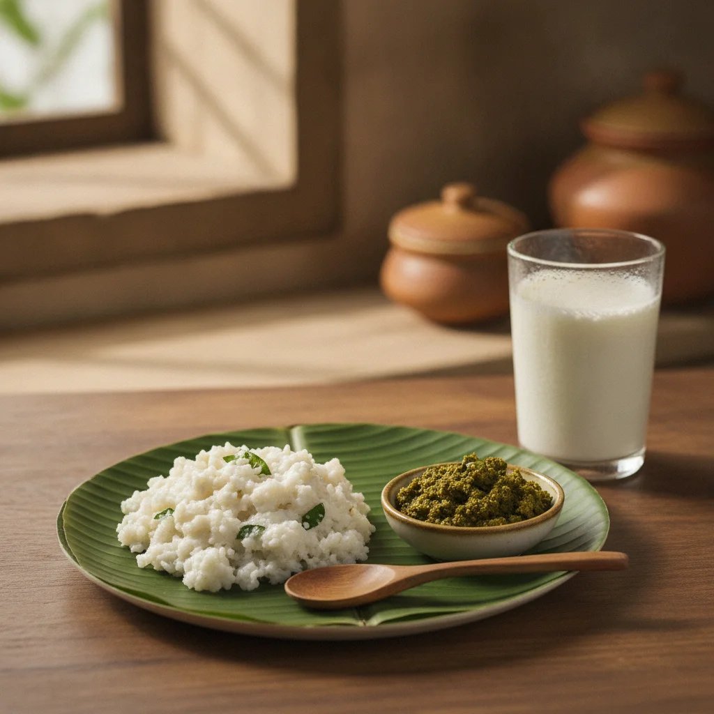 Saddi Annam with Pure Buttermilk & Moringa Pickle