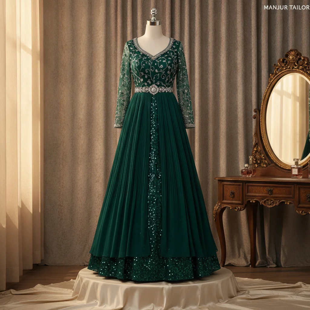 Stitched Party Wear Gown
