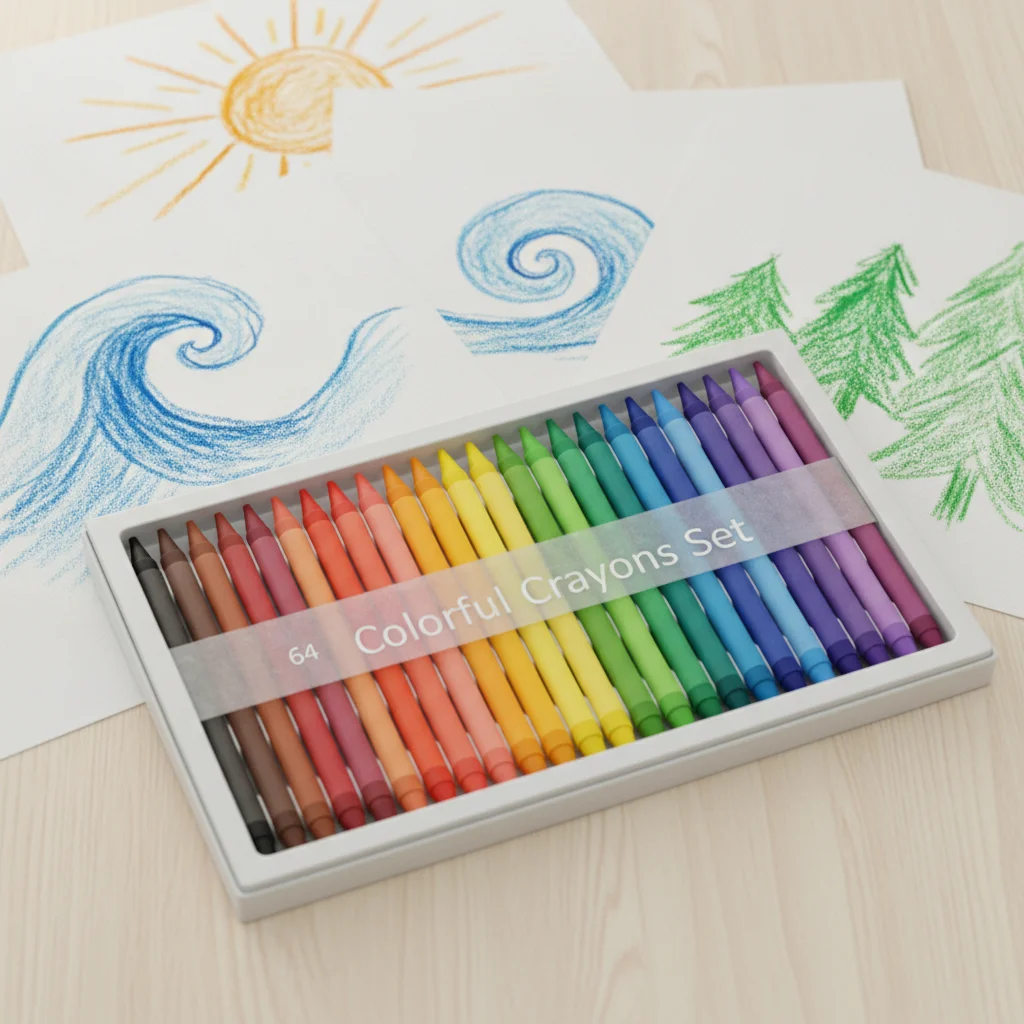 Colorful Crayons Set