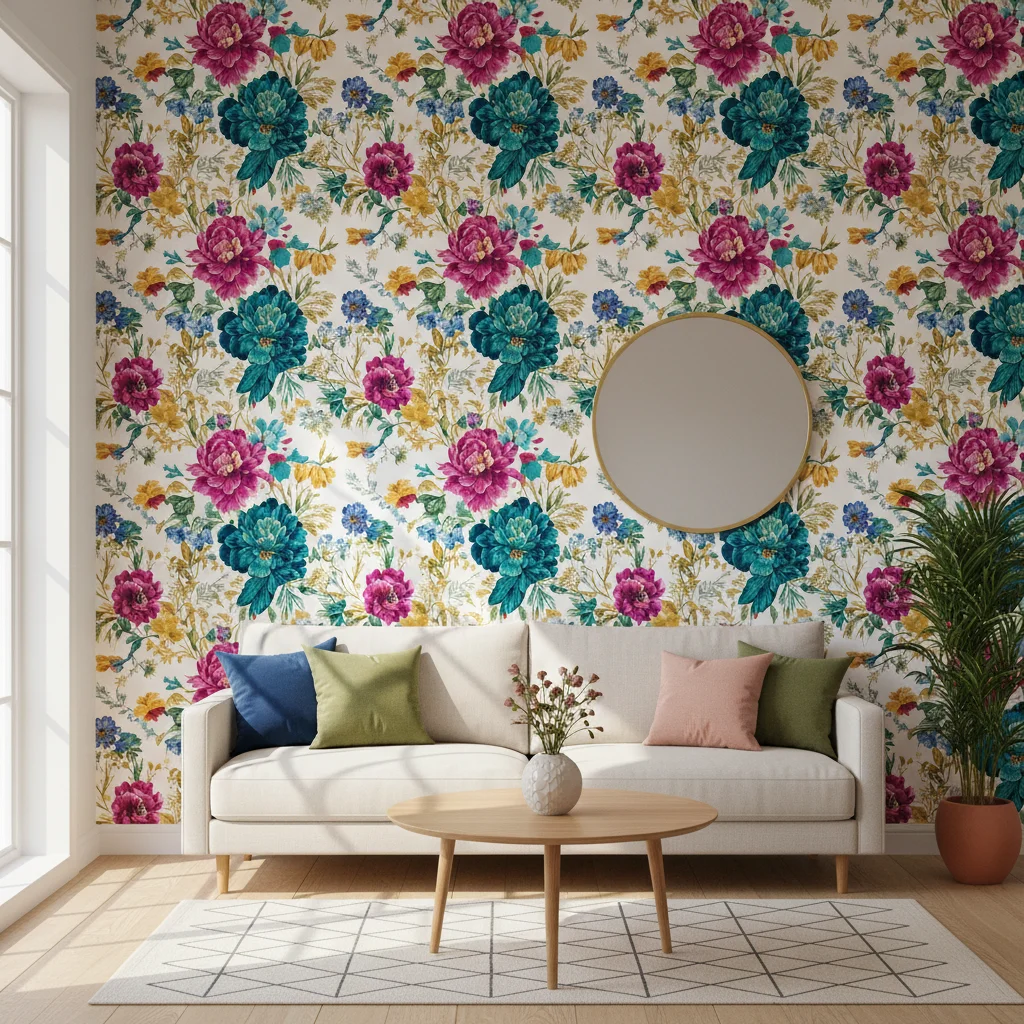 Floral Print Wallpaper