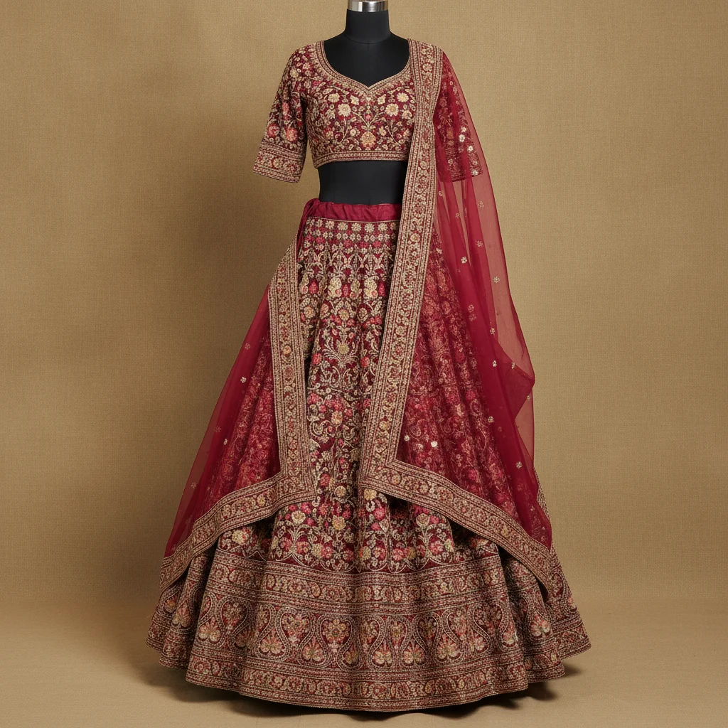 Aari Work Lehenga
