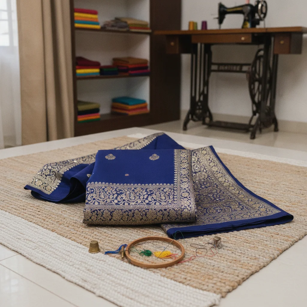 Customized Embroidery Saree