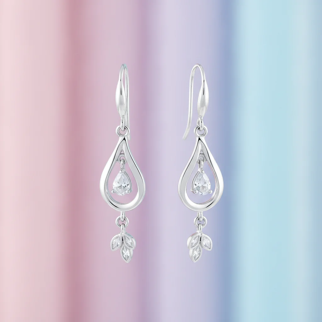 Elegant Silver Drop Earrings