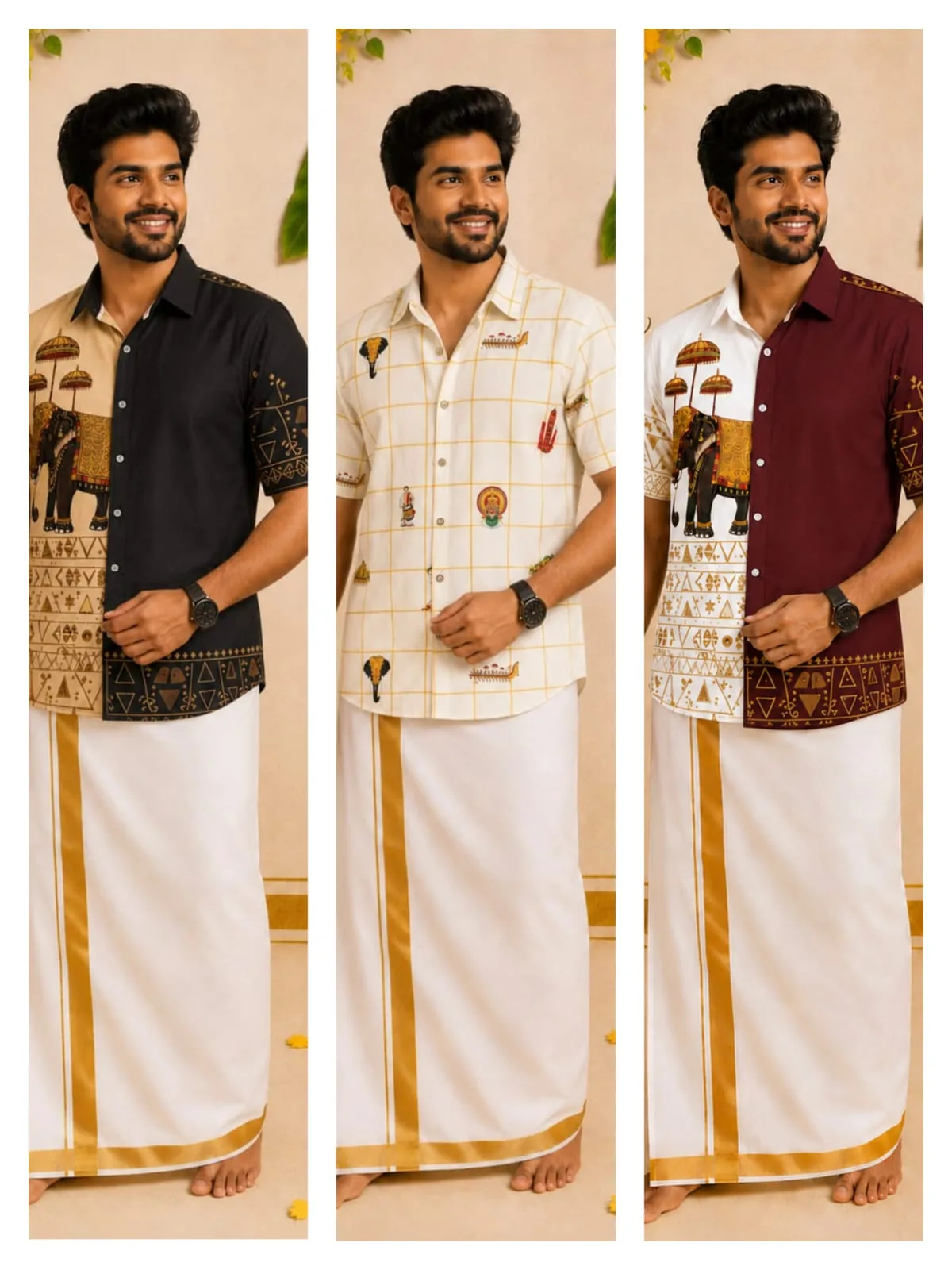 Pure cotton shirt dhoti