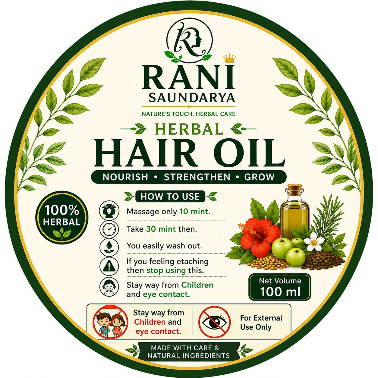 Herbal hair oil