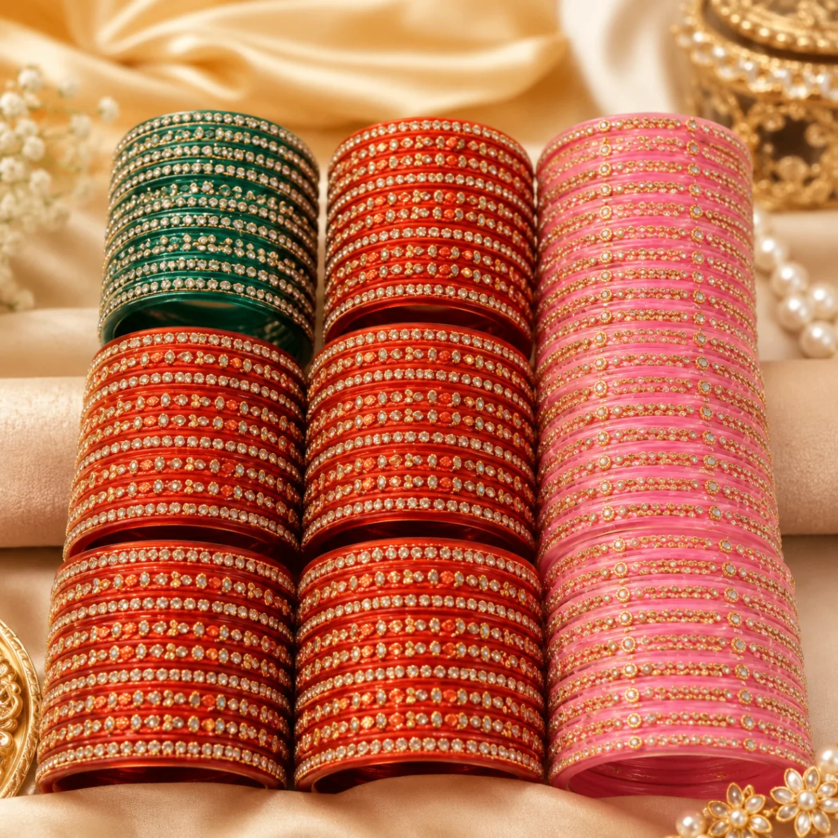 Multicolor Stone Work Designer Bangles