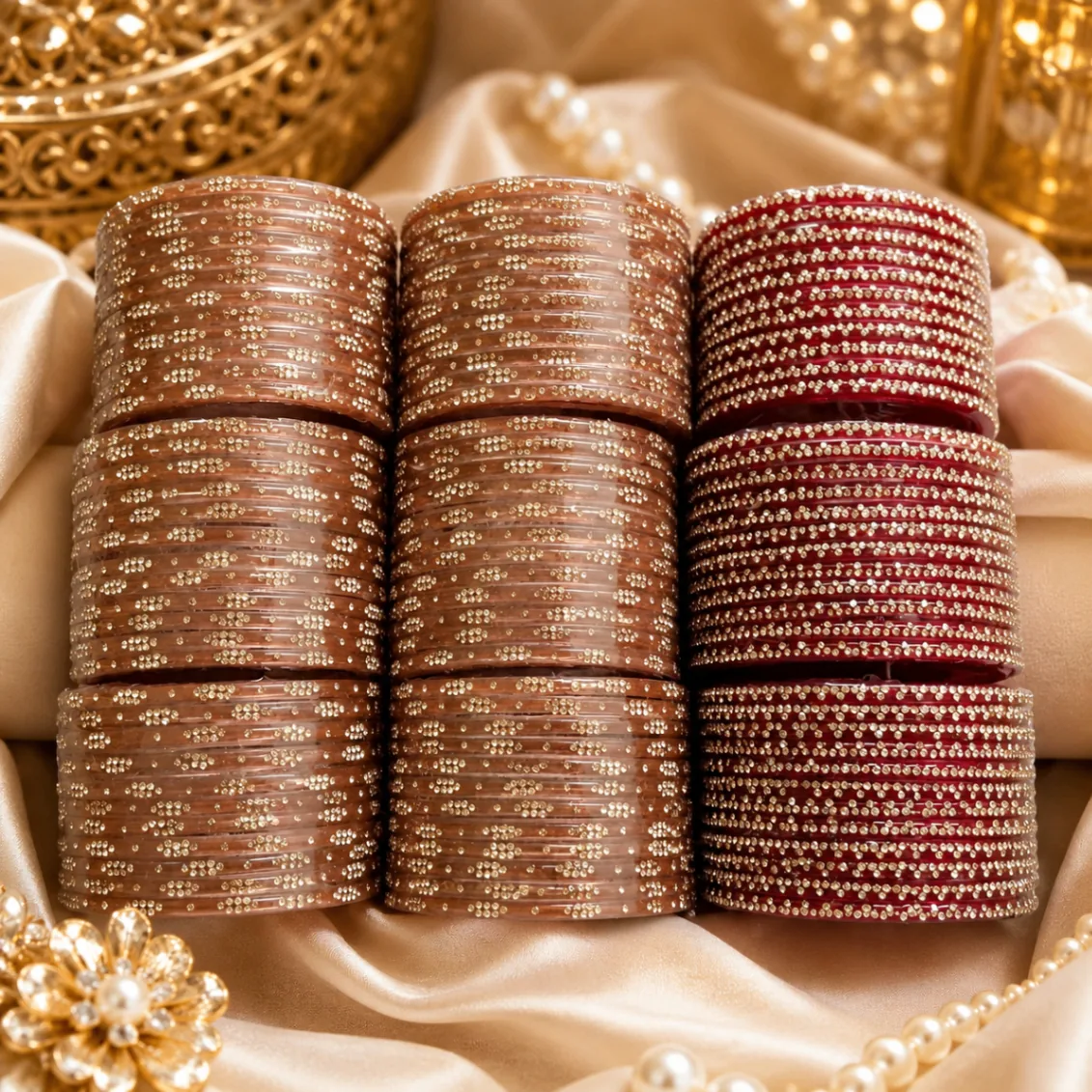 Stone Work Bridal Bangle Set