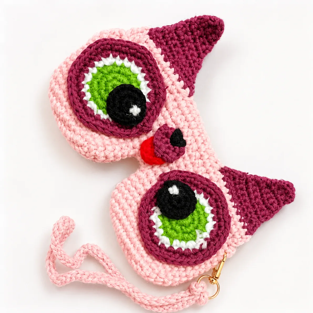 Handmade Crochet Owl Keychain