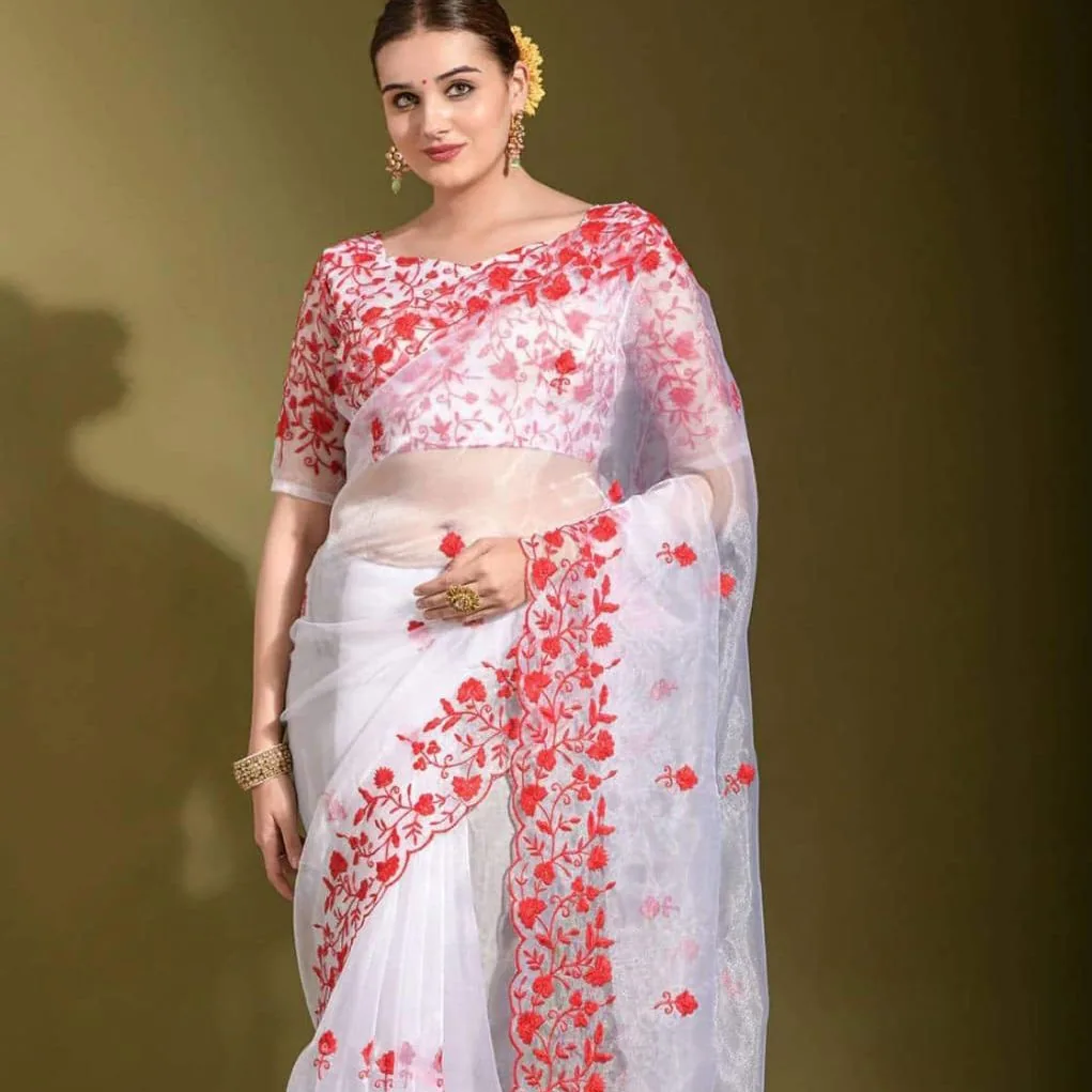 Organza saree