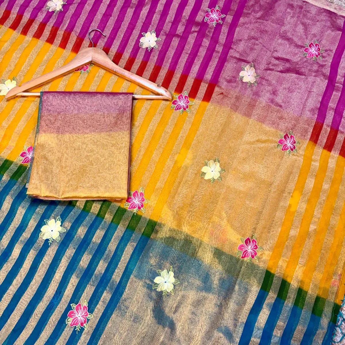Organza tissue saree