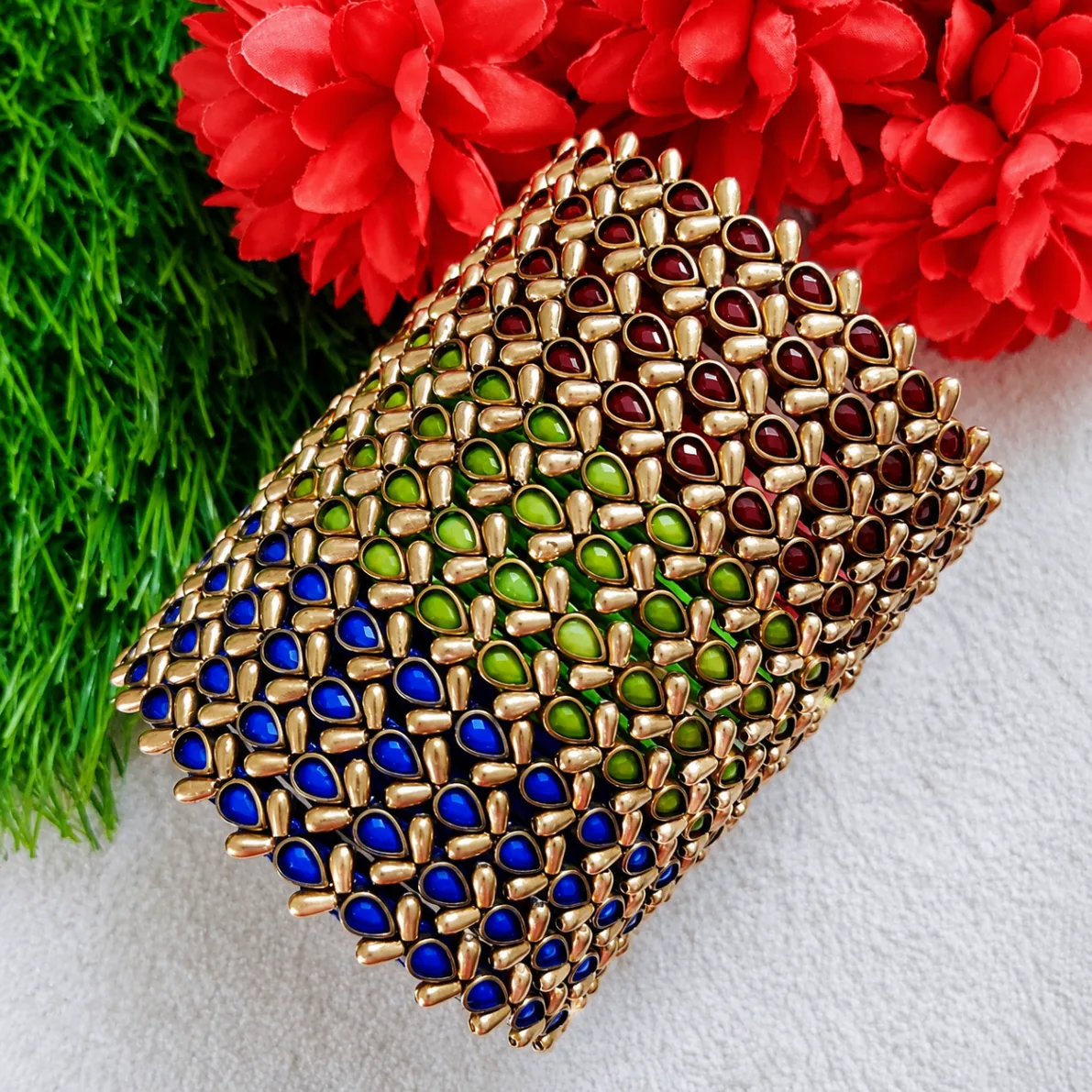 Multicolor Kundan Stone Bangles