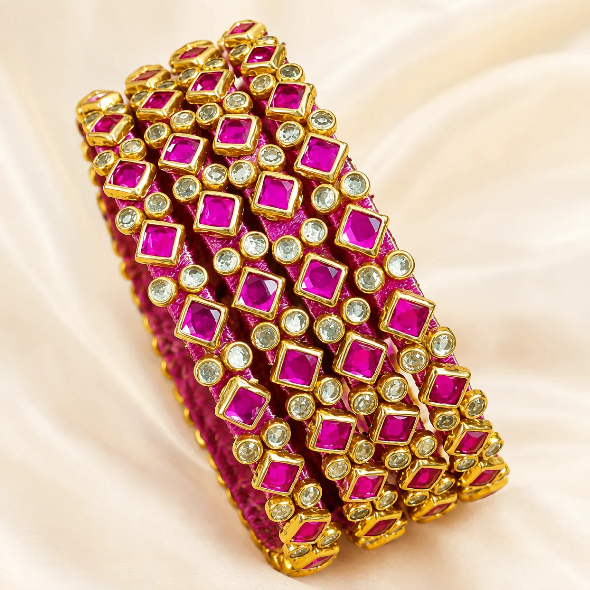 Pink Stone Designer Bangles