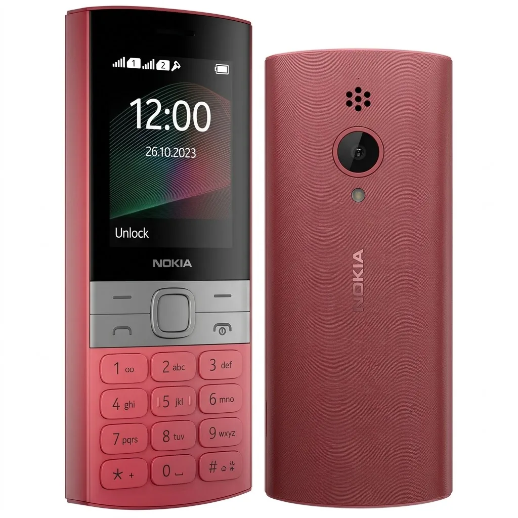 Nokia 150 Dual SIM Premium Keypad Phone Wireless FM Radio and MP3 Player Red