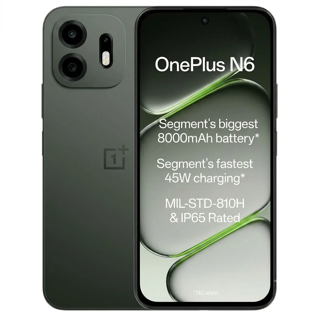 OnePlus N6  6GBplus128GB Midnight Green  Segments Biggest 8000mAh Battery