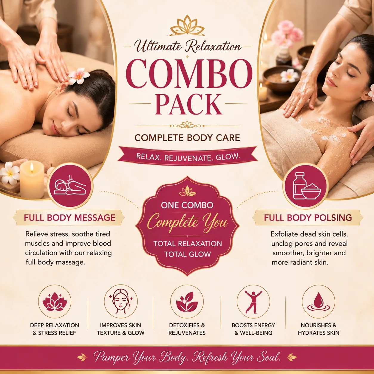 Ultimate Body Relaxation and Glow Combo