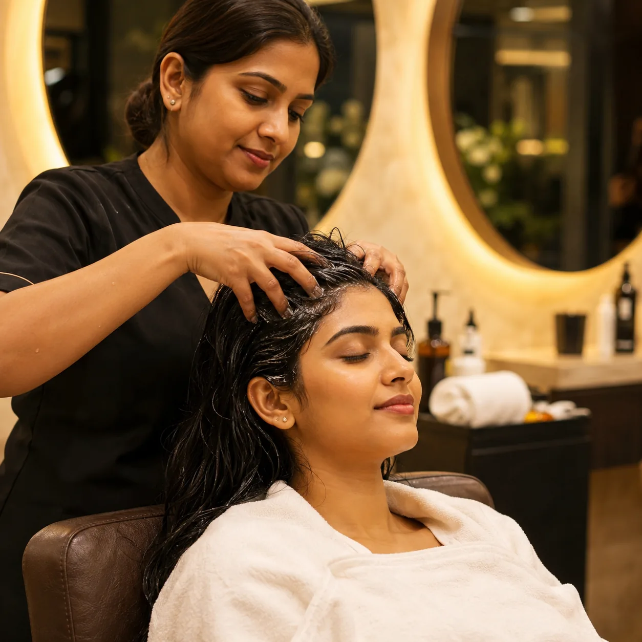 Hair Oil Massage